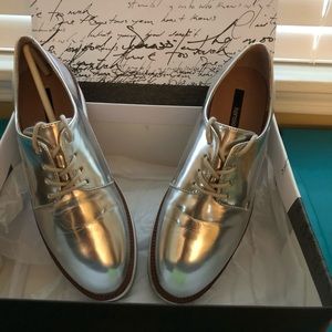 Kenzie Chrome platform tie up dress shoe